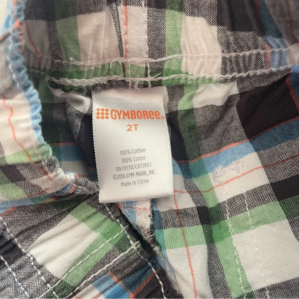 Gymboree Blue and Green Plaid Shorts Size 2T